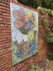 Wall of Flowers - Installation, private residence | Mosaic in Art & Wall Decor by Gila Mosaics Studio. Item composed of glass
