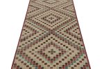 Vintage Turkish Rug in Beige-Brown & Colorful Diamond | Area Rug in Rugs by Rug and Kilim