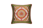 Applique Detailed Ethnic Silk Pillow | Cushion in Pillows by ALPAQ STUDIO. Item composed of fabric in minimalism or contemporary style