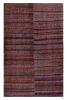 Vintage Paneled Kilim in Purple, Blue and Brown Stripe | Area Rug in Rugs by Rug and Kilim