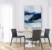 Navy Blue Abstract Painting inspired by Ocean (30X40) | Oil And Acrylic Painting in Paintings by Arohika Verma. Item composed of canvas in contemporary or country & farmhouse style