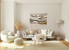 Weaving Tapestry from Wool and Cotton "New Beginning" | Wall Hangings by Tissage Sauvage. Item made of wood with cotton