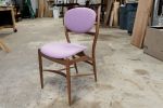 Ambassador Side Chair | Dining Chair in Chairs by Designed with Purpose. Item made of walnut with fabric works with mid century modern & japandi style