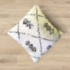 Set of 2-Hand Tufted Cotton Cushion-Ivory/Charcoal | Pillows by Selligram. Item made of cotton works with mid century modern & japandi style