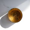 Wide Cylinder Bowl with Gold Leafed Glass Interior | Decorative Bowl in Decorative Objects by Carolyn Powers Designs. Item made of concrete & glass compatible with minimalism and contemporary style