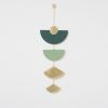 Verbena Wall Hanging in Green and Polished Brass | Wall Sculpture in Wall Hangings by Circle & Line. Item composed of brass