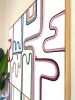 Mid Century Modern fiber frame | Wall Sculpture in Wall Hangings by HILO Fiber Art. Item made of canvas & fiber