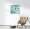 "Blue Dragonfly" Original Painting | Mixed Media by Jessalin Beutler. Item composed of canvas compatible with contemporary and coastal style
