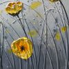 Yellow Golden Poppies Original painting on canvas | Oil And Acrylic Painting in Paintings by DaggArt. Item made of canvas & synthetic compatible with minimalism style