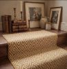 Handwoven Woolen Yellow Runner Rug | Rugs by Evergreen Carpets. Item made of wool works with boho & minimalism style