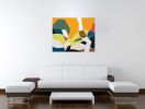 Unite | Oil And Acrylic Painting in Paintings by Kotaro Machiyama. Item made of canvas works with japandi & art deco style
