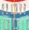 See the Good- binary code series - sold | Oil And Acrylic Painting in Paintings by L Rowland Contemporary Art. Item composed of wood and synthetic