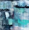 Water Signs III | Mixed Media by KNOF design. Item made of canvas works with contemporary & coastal style