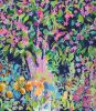 Not Klimt's Apple Tree | Oil And Acrylic Painting in Paintings by Claire Desjardins. Item made of canvas