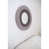 30" Ceramic and Woven Mirror (Made to Order) | Decorative Objects by Karen Gayle Tinney. Item composed of cotton and ceramic in minimalism or coastal style