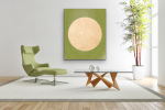 Moonlit Vista | Oil And Acrylic Painting in Paintings by Jacob von Sternberg Large Abstracts. Item made of canvas with synthetic