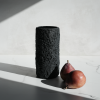 Medium Cylinder Vase in Textured Carbon Black Concrete | Vases & Vessels by Carolyn Powers Designs. Item composed of concrete and glass in minimalism or contemporary style