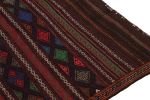 Vintage Baluch Tribal Kilim in Brown with Geometric Patterns | Area Rug in Rugs by Rug and Kilim