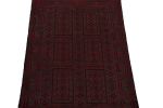 Vintage Baluch Afghan rug in Red & Black Patterns | Area Rug in Rugs by Rug and Kilim