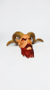 Quad-Horned Mythological Wood Sculpture | Decorative Objects by Holzkunst Samuel Meisinger. Item composed of wood in art deco style