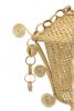 Handmade Rattan Curved Lampshade | Chandeliers by Amara. Item composed of wood