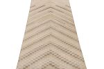 Vintage Zeki Müren Rug in Beige-Brown Geometric Patterns | Area Rug in Rugs by Rug and Kilim