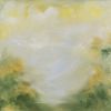 Born in spring - soft green abstract landscape painting | Oil And Acrylic Painting in Paintings by Jennifer Baker Fine Art. Item made of linen compatible with contemporary style