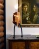 Trendy Legs, Carved Cherry and Epoxy Lighting Sculpture | Table Lamp in Lamps by Phil Woodward Art. Item composed of wood in mid century modern or contemporary style