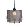"Lanny" Steel Wire Mesh Pendant Light  11" h x 14" w | Sculptures by Anne Lindsay Studio. Item made of steel works with contemporary & industrial style