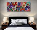 MATRIOSKA IN GARDEN - large floral painting | Oil And Acrylic Painting in Paintings by Marinela Puscasu. Item composed of canvas compatible with boho and contemporary style