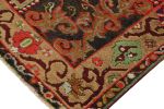 Vintage Oushak Runner Rug in Beige and Red with Floral | Area Rug in Rugs by Rug and Kilim