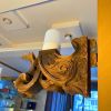 1920s Chinese Carved Wood Corbel Wall Sconce – Architectural | Wall Sculpture in Wall Hangings by Loom&Drift. Item made of wood works with country & farmhouse & art deco style