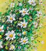 Happy Daisy Heart | Mixed Media by DaggArt. Item made of canvas & synthetic