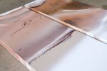 Wind Swept 1 - Tan, Brown, White, Rose Gold Abstract | Oil And Acrylic Painting in Paintings by Nichole McDaniel | The La Jolla Gallery in San Diego