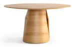 Fold Table, Oak Veneer, Solid Brass Accessory | Dining Table in Tables by LAGU. Item made of oak wood & brass compatible with mediterranean and modern style