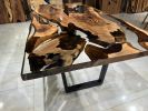 Custom Ultra Clear Epoxy Table, In Stock, Christmas Table | Dining Table in Tables by Gül Natural Furniture. Item made of wood with bronze works with contemporary & country & farmhouse style