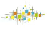 "Linear MM" Glass and Metal Wall Art Sculpture | Wall Sculpture in Wall Hangings by Karo Studios. Item composed of metal & glass