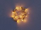 Ammonite Sconce by Gaea Craft | Sconces by Gaea Craft. Item made of bronze with glass works with modern style