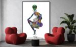 Calixta | Oil And Acrylic Painting in Paintings by LA TOYA JONES. Item composed of canvas in art deco style