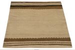 1980s Vintage Kilim Sofreh rug in Beige-Brown, Open Field | Area Rug in Rugs by Rug and Kilim