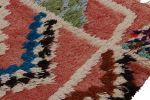 Vintage Moroccan Rug in Salmon Red with Geometric Patterns | Area Rug in Rugs by Rug and Kilim
