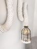 Rope Wall Lamp | Lighting by Meg Morrison. Item composed of cotton and fiber in minimalism or mid century modern style