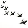 Set Of Seven Porcelain Swallow Wall Art | Wall Sculpture in Wall Hangings by Elizabeth Prince Ceramics. Item composed of ceramic in contemporary or industrial style