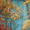 Golden Forest Trail | Original Acrylic Painting | Oil And Acrylic Painting in Paintings by DaggArt. Item composed of canvas compatible with traditional style