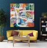 Intoxicated Fun 49"x50" | Oil And Acrylic Painting in Paintings by Bibby Gignilliat. Item made of synthetic