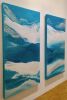Downward Waves One and Two | Oil And Acrylic Painting in Paintings by Gabrielle Shannon. Item made of canvas with synthetic