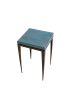 Blue Ceruse Side Table | Tables by Michael Daniel Metal Design. Item made of wood & steel