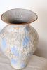 'Picotee' Vase in White with Red Rim | Vases & Vessels by Twinette Poterie. Item made of ceramic