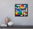 Harlequin - Festive Frenzy 1 | Oil And Acrylic Painting in Paintings by Aarti Bartake. Item made of canvas with synthetic