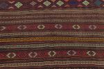 Vintage Persian Soumak Kilim, Deep Earth Tones with Diamond | Area Rug in Rugs by Rug and Kilim